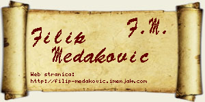 Filip Medaković vizit kartica